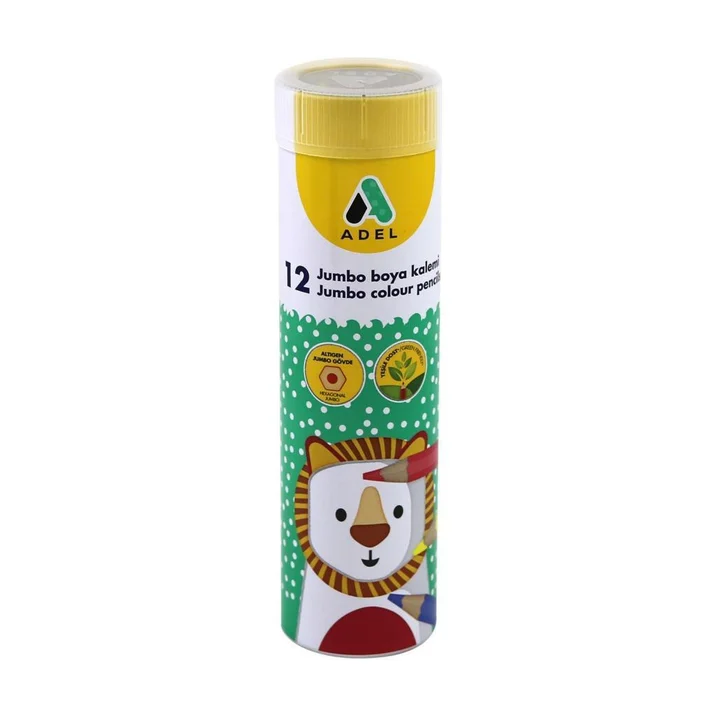 ADEL JUMBO HEXA BOYA KALEM TAM BOY 12 RENK TÜP