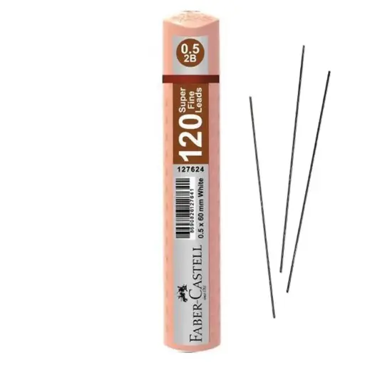 [63] FABER CASTELL GRIP MİN 0.5 2B 60MM 120Lİ PASTEL T