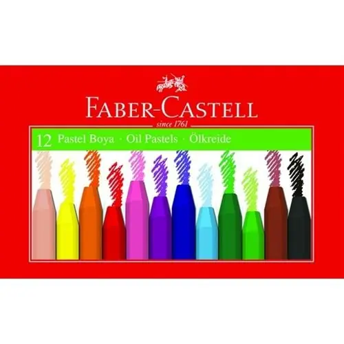 [63] FABER CASTELL REDLİNE KÖŞELİ PASTEL BOYA 12 RENK